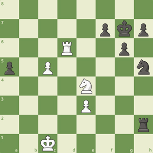 8/5pkp/3R2p1/p1P4n/4N3/4P3/7r/2K5 b - - 0 35