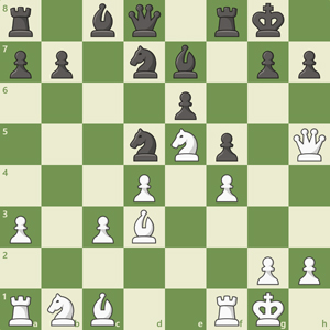 r1bq1rk1/pp1nb1pp/4p3/3nNp1Q/3P1P2/P1PB4/6PP/RNB2RK1 b - - 0 13