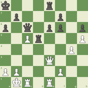 k3r3/1p3p2/p1q1pp1p/2Pr3P/6P1/4Q3/PP3P2/1KR1R3 b - - 1 32