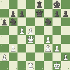 4r1k1/1pp1q1pp/pn3n2/2PP4/3Q1P2/1P3BP1/P6P/3R2K1 b - - 0 1